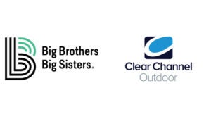 bbbs and clear channel outdoor logos side by side